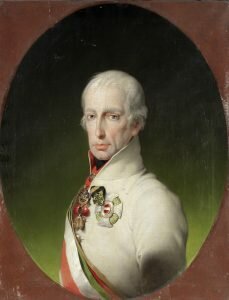 Portrait de Francois Ier d'Autriche. Attribué à Carl von Sales.