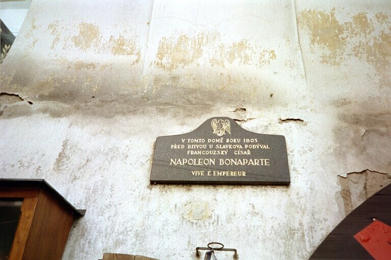 Plaque commémorative du séjour de Napoléon à Znaim