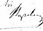 Signature datée du 4 avril 1815, à Paris (lettre à Marie-Louise)