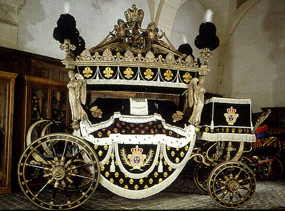 Char funèbre de Louis XVIII, utilisé pour les obsèques de Lannes (musée des carrosses de Versailles)