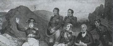 Napoléon à Sainte-Hélène,avec les "Évangélistes"