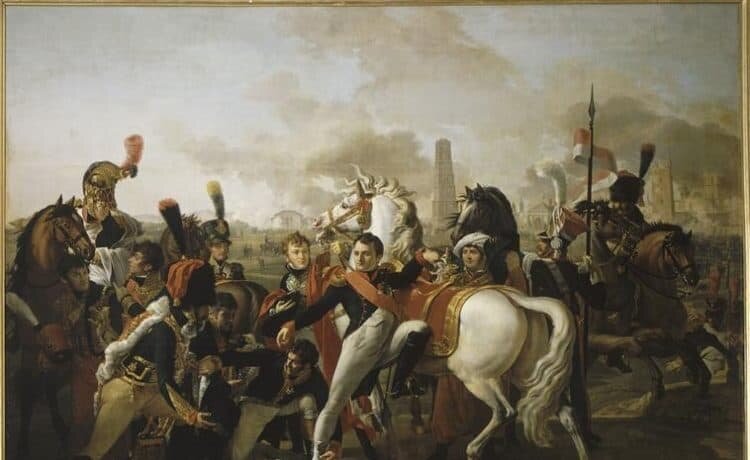 Napoléon blessé à Ratisbonne. Gautherot