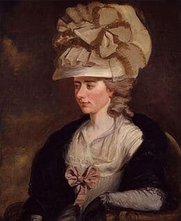 Frances Burney (1752 – 1840) ou Fanny Burney, devenue Madame d’Arblay par son mariage, femme de lettres et romancière anglaise.